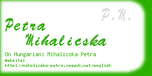 petra mihalicska business card